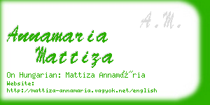 annamaria mattiza business card